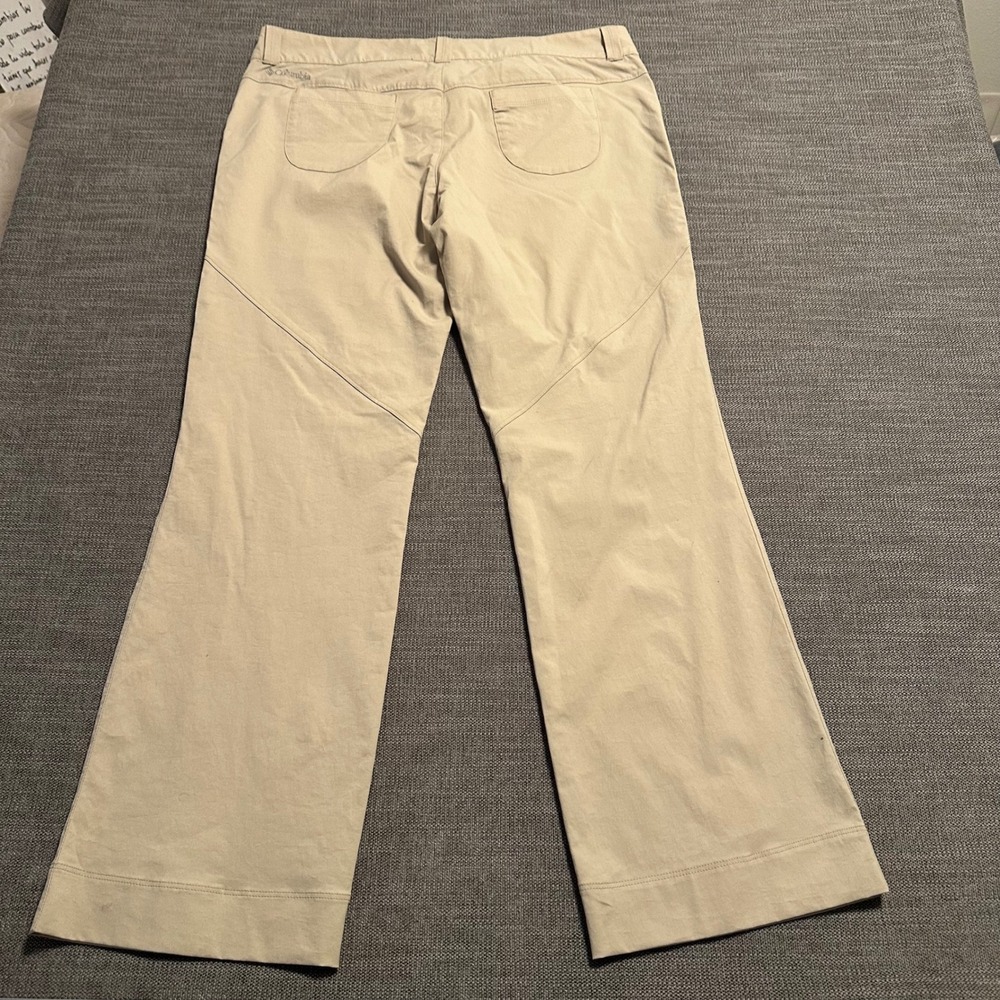 Columbia Hiking Pants Women 14 Short Tan Omni-Shield Outdoor Trouser - Picture 2 of 10